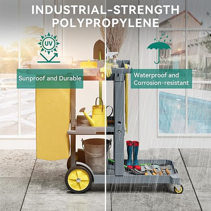 YITAHOME 3-Shelf Cleaning Carts on Wheels, - Image 3