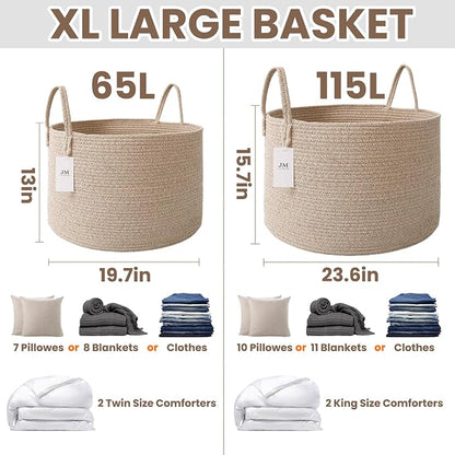 JMvicyroam 115L Extra Large Blanket Basket - Image 3