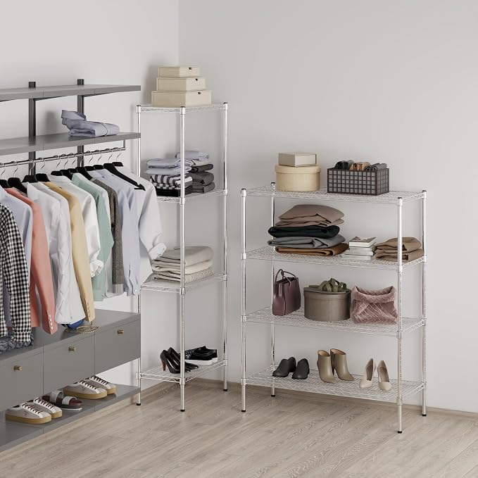 18" Deep x 42" Wide x 54" Height Wire Shelving Kit | 4-Tier | NSF Commercial - Image 7