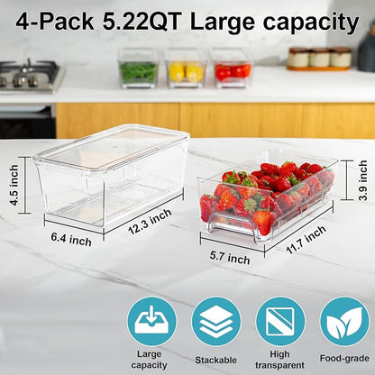 4-Pack Stackable Fruit Storage Containers - Image 5