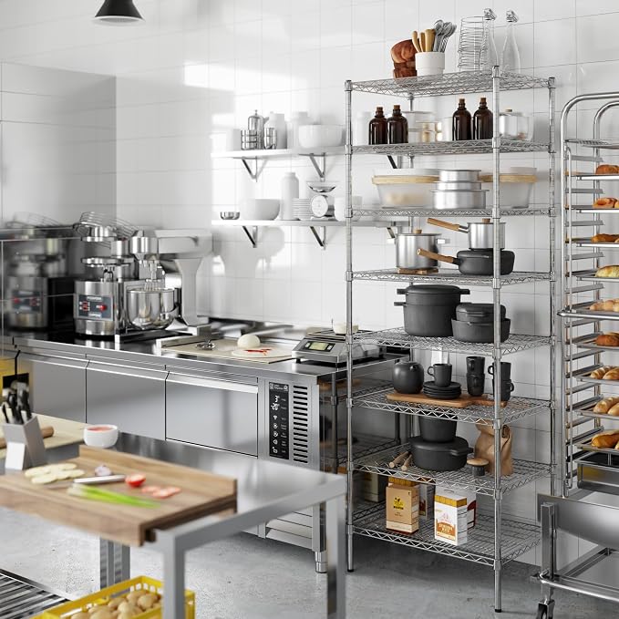 21" Deep x 30" Wide x 86" Height Wire Shelving Kit | 8-Tier | NSF Commercial - Image 4