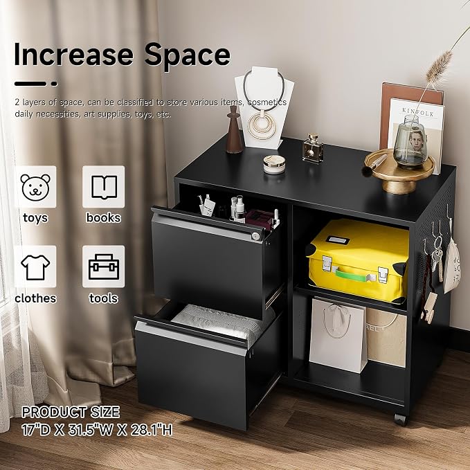 SISESOL 2 Drawer File Cabinet - Image 8