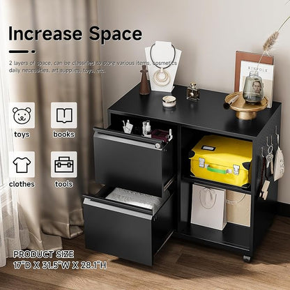 SISESOL 2 Drawer File Cabinet - Image 8