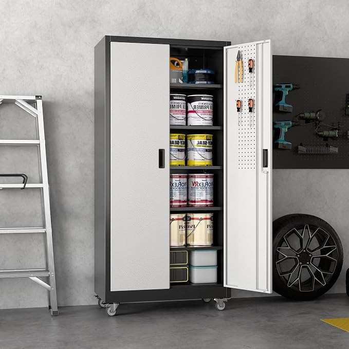 Upgraded Wide & Deep Metal Garage Storage Cabinet - Image 4