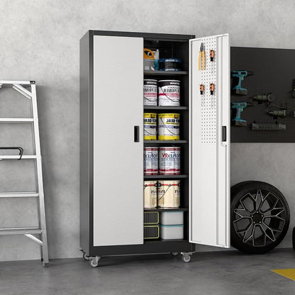Upgraded Wide & Deep Metal Garage Storage Cabinet - Image 4