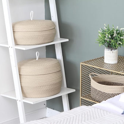 Sea Team Round Cotton Rope Storage Basket - Image 3