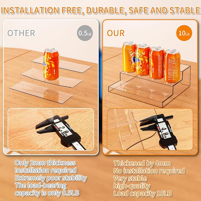 Yieach 3 Tiered Acrylic Display Stands - Image 4