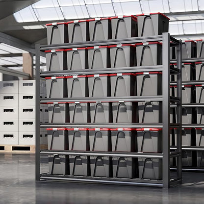 6T 62" W x 24" D x 84" H Garage Shelving Heavy Duty Metal Shelving 6000LBS - Image 2
