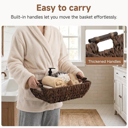 Storageworks Wicker Baskets for Shelves, Large Organizer Basket for Shelves - Image 3