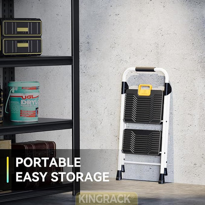 KINGRACK 2 Step Folding Ladder, 800lbs Capacity Step Stool - Image 6