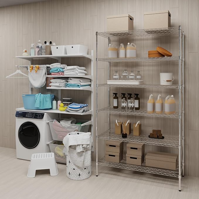 21" Deep x 48" Wide x 74" Height Wire Shelving Kit | 6-Tier | NSF Commercial - Image 2
