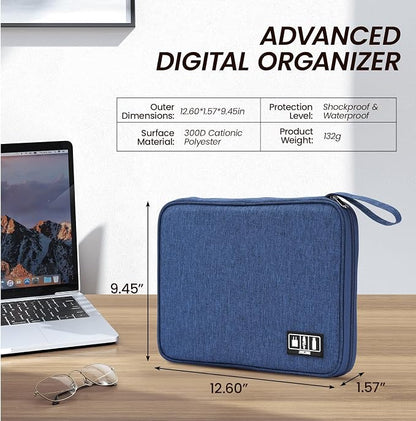 Large Slim Cable Organizer Travel Case, Single-Layer Electronic Accessories - Image 2