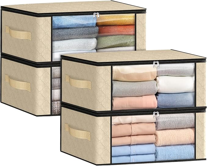 Fab totes 35L Closet Organizers and Storage, Foldable Under Bed Storage by Fabtotes