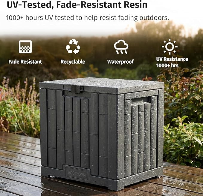 EAST OAK Outdoor Storage Box, 31 Gallon Deck Box - Image 7