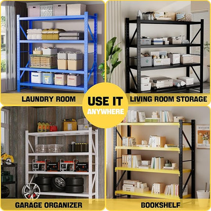 Heavy Duty Warehouse Shelving 4-Tier Industrial Steel Storage Shelves, 2600LB - Image 5