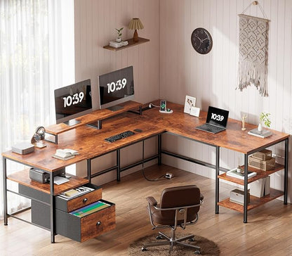 Furologee 66” L Shaped Desk - Image 2