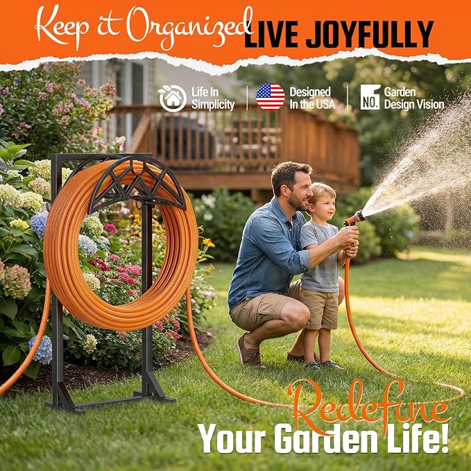 Garden Hose Holder, Heavy-Duty Water Hose Reel - Image 2