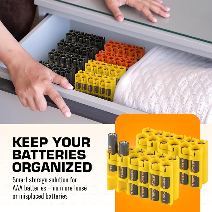 Storacell AAA-12 Battery Storage Caddy and Dispenser, Holds 12 AAA Batteries - Image 2