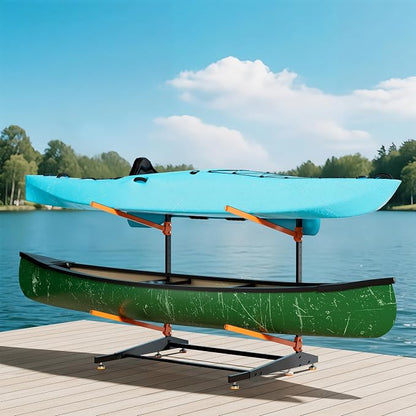 Kayak Storage Rack, Freestanding Outdoor Canoe Rack, Reinforced, and Enhanced - Image 2