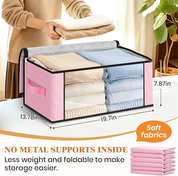 Fab totes 35L Closet Organizers and Storage, Foldable Under Bed Storage - Image 2