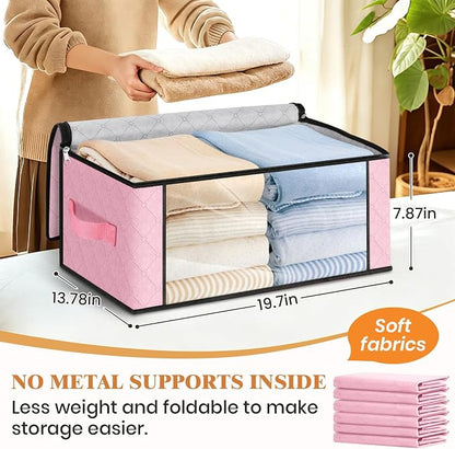 Fab totes 35L Closet Organizers and Storage, Foldable Under Bed Storage - Image 2