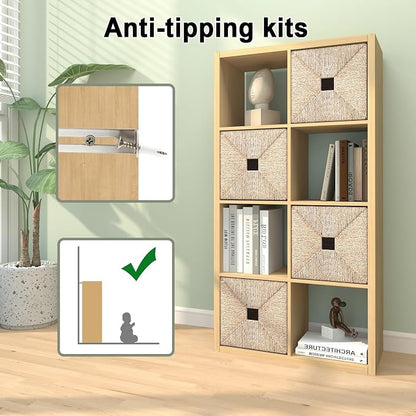 CTESNE【2026 Wooden Thick Frame 8 Cube Storage Organizer Shelf - Image 5