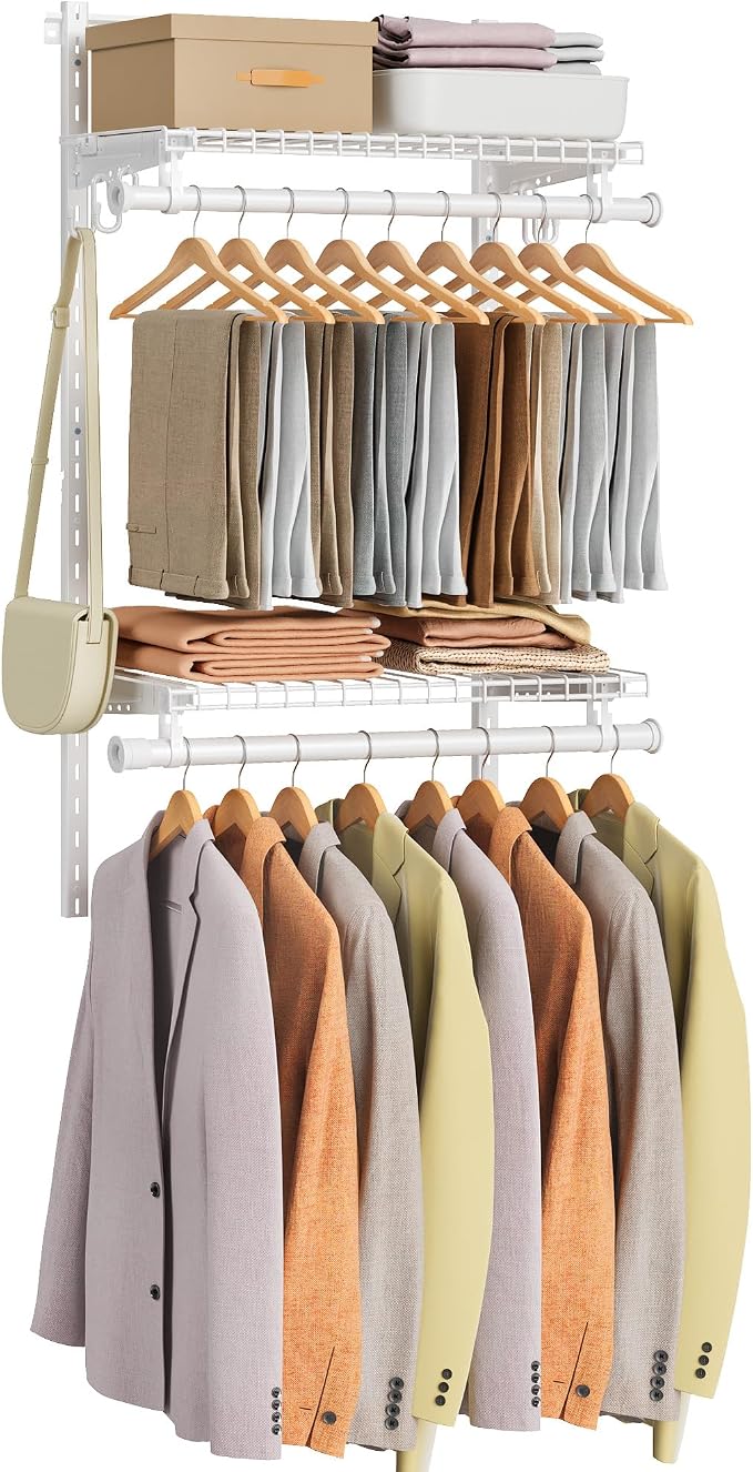 SONGMICS HOME Closet System, Closet Insert Organizer, 2 ft, Adjustable Metal by SONGMICSHOME