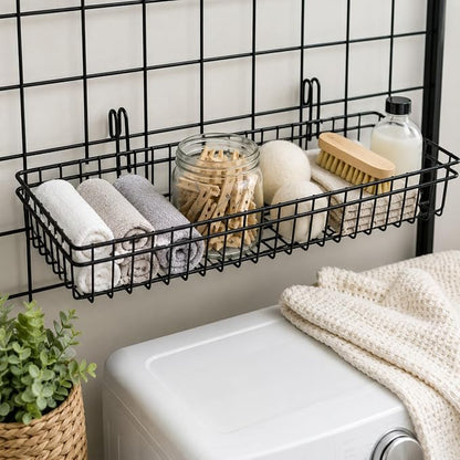 Grid Wall Baskets, 4 Pack Black Wire Mesh - Image 5