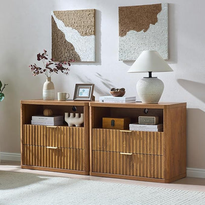 LEYAOYAO 31" Wide Fluted Nightstand - Image 8