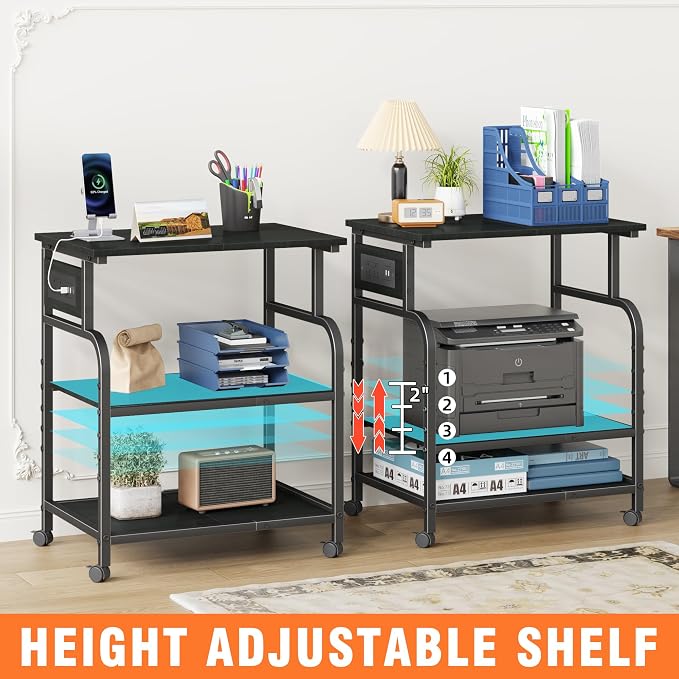 YAOHUOO 3 Tier Large Printer Stand - Image 3