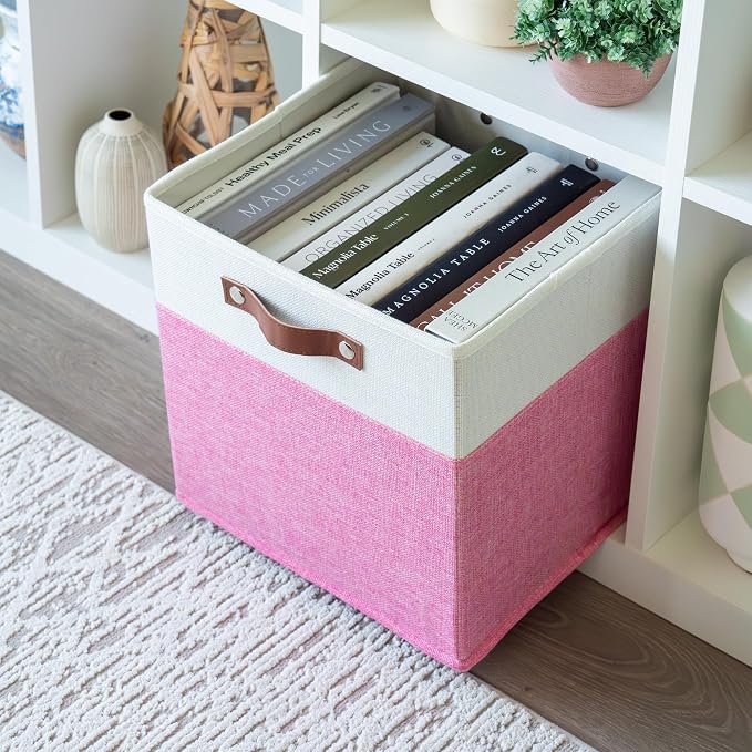 OrganiHaus 12" x 12" x 12" Fabric Cube Storage Bins - Image 5
