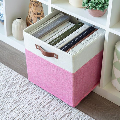 OrganiHaus 12" x 12" x 12" Fabric Cube Storage Bins - Image 5
