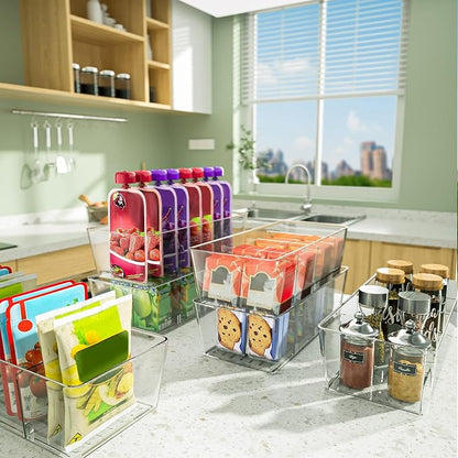 BALEINE Pantry Organizers and Storage Bins, Plastic Clear Storage Bins - Image 7