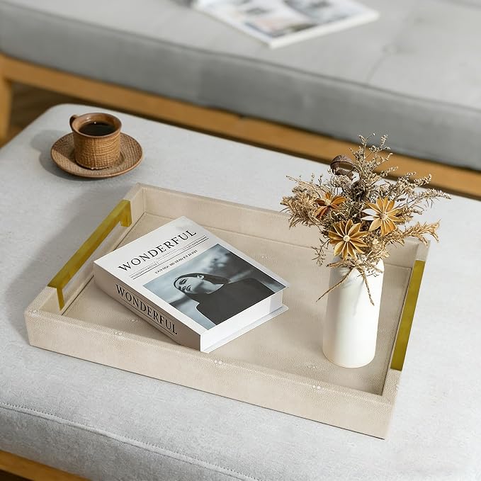HofferRuffer Faux Leather Serving Tray - Image 3