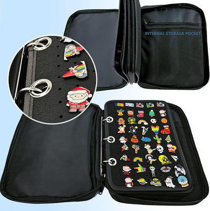 Black 6 Binder Enamel Pin Display Bag, Pin Books - Image 3