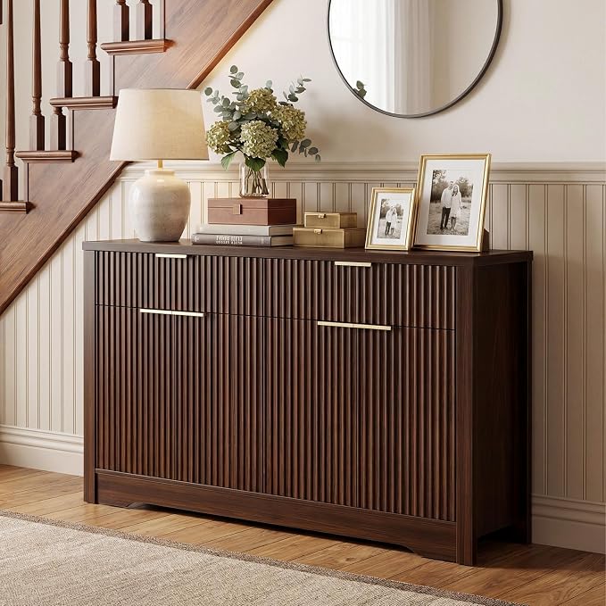 Cyclysio 55" Fluted Buffet Cabinet - Image 2