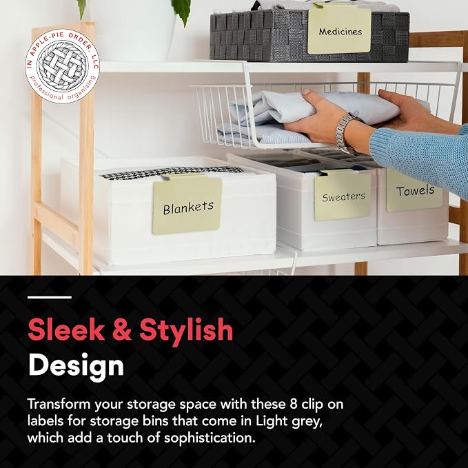 Labels for Storage Bins | Metal Storage Bin Clips - Image 7