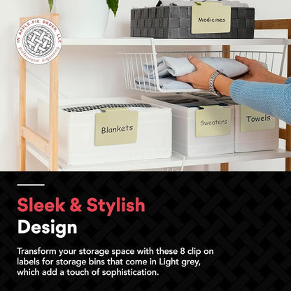 Labels for Storage Bins | Metal Storage Bin Clips - Image 7