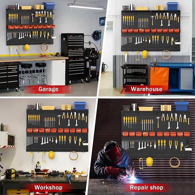 Ultrawall Black Pegboard Wall Organizer, 48X 36 inch - Image 4