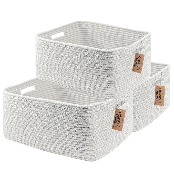 COMFY-HOMI 3 pcs Large Storage Baskets by COMFY-HOMI