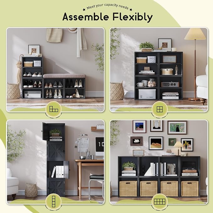 Homkdom 2 Cube Storage Organizer, DIY Bookcase - Image 4