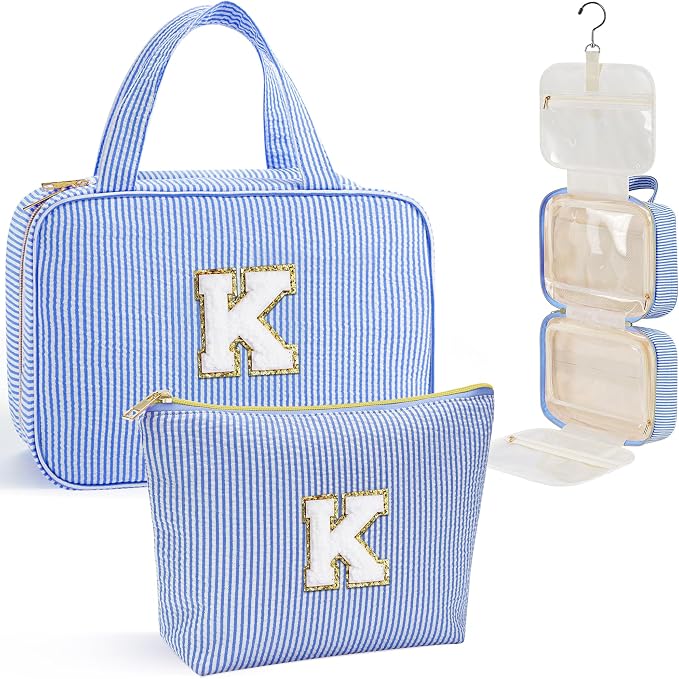 YOOLIFE Initial Toiletry Bag Travel Makeup Bag by YOOLIFE