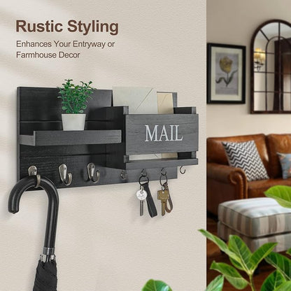 Lwenki Mail Organizer for Wall Mount – Key Holder - Image 4