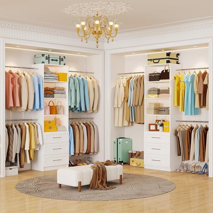 Closet System with 6 Drawers, 5-14FT Custom Closet Organizer System with 8 - Image 5