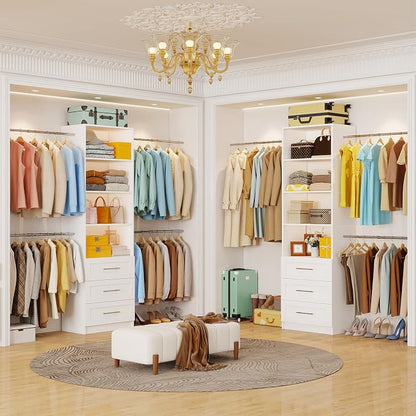 Closet System with 6 Drawers, 5-14FT Custom Closet Organizer System with 8 - Image 5