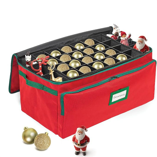 Premium Christmas Ornament Storage Box – Holds up to 72-3” Ornaments + 6 Side by HOLDN%E2%80%99STORAGE