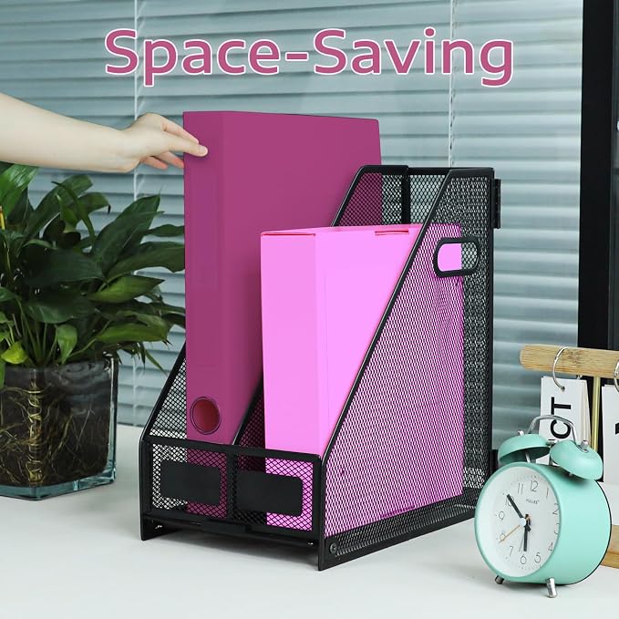 Desk Organizers, Metal Magazine File Holder - Image 6