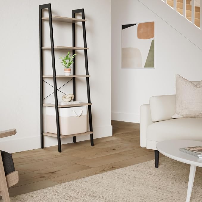 VASAGLE Ladder Shelf, 5-Tier Bookshelf, Storage Rack, Bookcase - Image 2