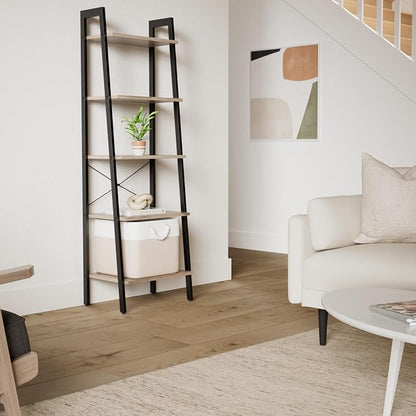 VASAGLE Ladder Shelf, 5-Tier Bookshelf, Storage Rack, Bookcase - Image 2