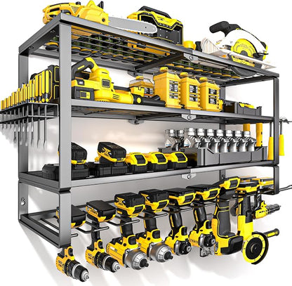YYR Large Power Tool Organizer Wall Mount, Heavy Duty Metal Cordless Drill by YYR